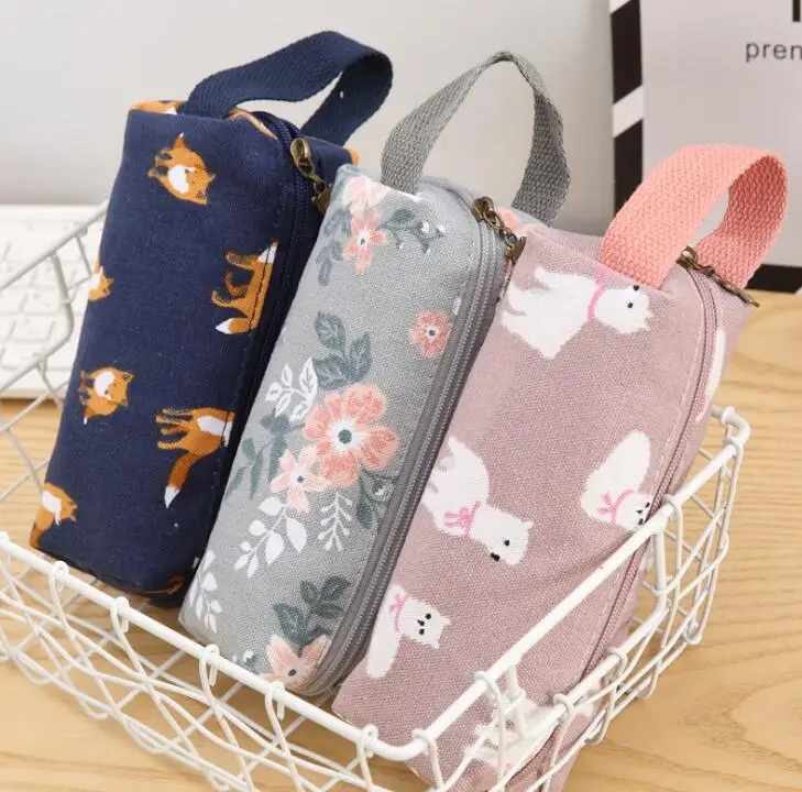 

Novelty Canvas Pencil Case Stationery Kids School Pencil Cases Boys Girls Pencil Bag for School Supplies