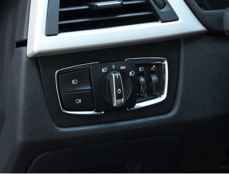 chrome headlight button cover trim for BMW X5 2014 accessories car styling  (6)