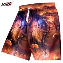 UJWI мужские шорты с принтом пейсли, галактика, космос, 3D, бордшорты,, Мужская брендовая одежда, бодибилдинг, фитнес, эластичная талия, брюки