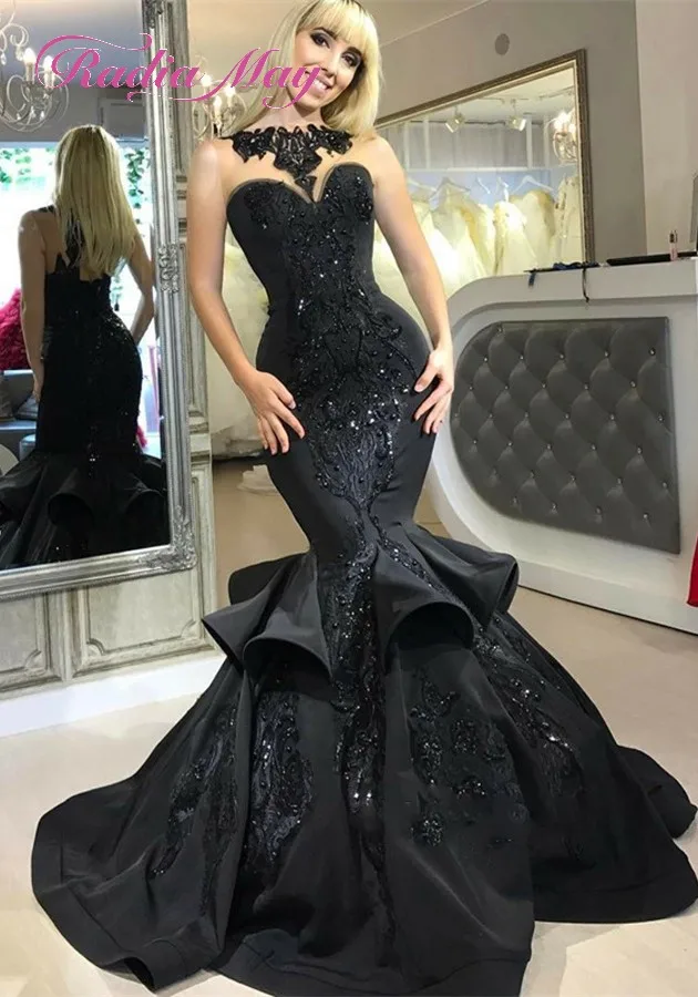 black dress mermaid