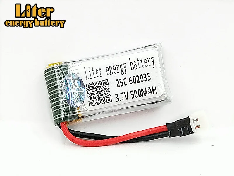 Литий-полимерный аккумулятор 3 7 в 500 мАч для Hubsan h107d MJXRC F47 Difeida DFD F180 FY310B m62R 25C 1S XH
