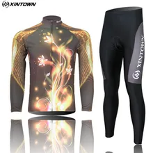 XINTOWN Men Long Sleeve Cycling Jersey Set Bike Team Sportswear Roupa Ciclismo Autumn/Spring Cycling Clothing CC0129