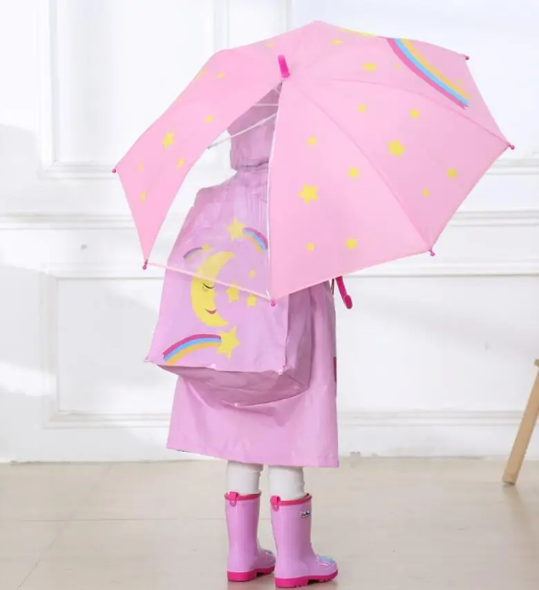 1.Long handle rain umbrella for kids 3D animals print cute children umbrella for boy girl sun protection child's tools
