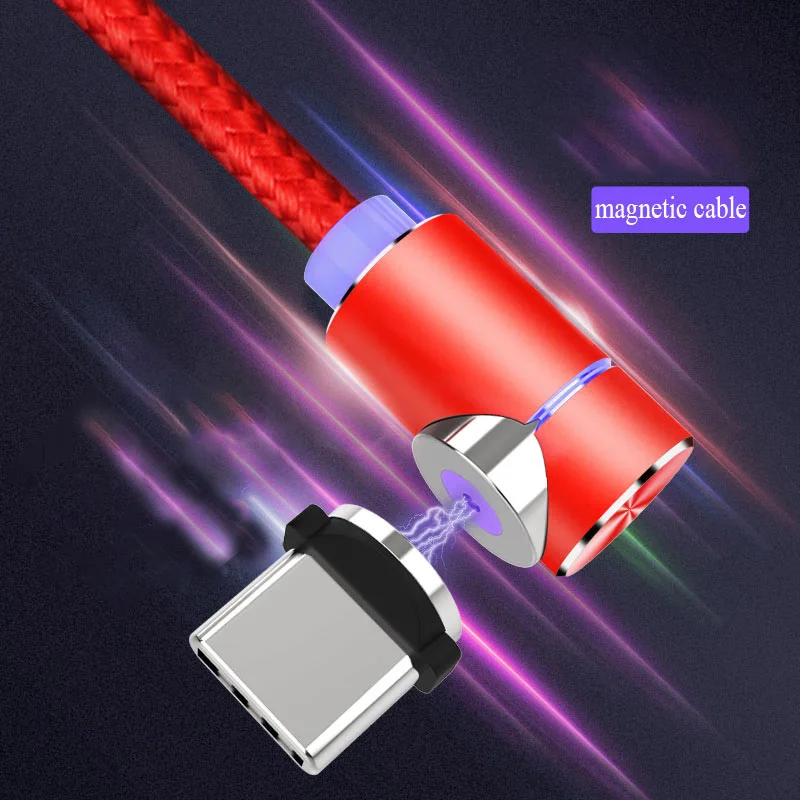 

Acgicea 90 Degree Magnetic Cable USB Type C Charging For Samsung S8 S9 Plus Magnet Fast Charge For Xiaomi Huawei Charger Cables