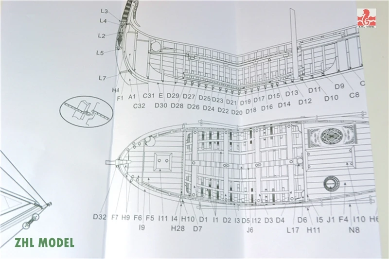 ZHL Marmara торговая лодка модель корабль дерево