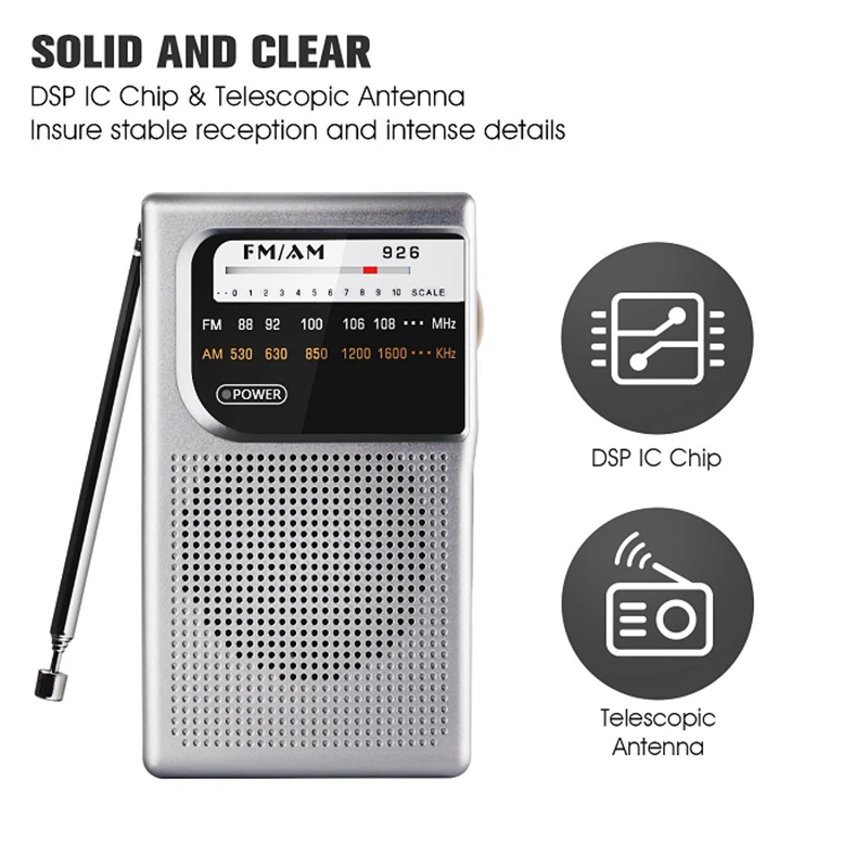 926 Mini Portable FM/AM Radio Transmitter and Receiver High Quality