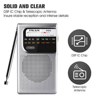 

926 Mini Portable FM/AM Radio Transmitter and Receiver High Quality Speaker and 3.5mm Earphones Port Profession Radio Player