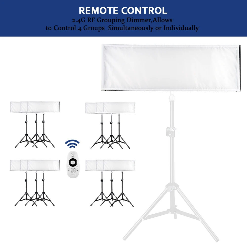 TRAVOR flexble светильник для видеосъемки светильник ing 30*90 см 576 шт. светодиодный студийный светильник с пультом дистанционного управления 2,4 г для фотосъемки