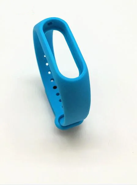 Цветной силиконовый ремешок на запястье, браслет, двойной цвет, сменный ремешок для часов для оригинального mi band 2, Xiaomi mi, ремешок, 2 браслета - Цвет: Blue