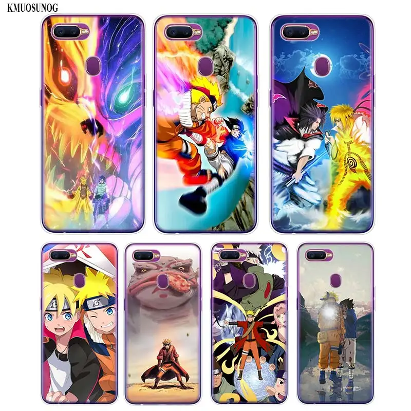 

Transparent Soft Silicone Phone Case Naruto vs Sasuke Printing for OPPO F5 F7 A5 Realme 2 A7 R9S R15 R17 Cover