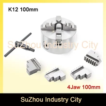 CNC 4th axis / A axis 100mm 4 jaw Chuck self-centering manual chuck four jaw for CNC Engraving Milling machine CNC Lathe Machine