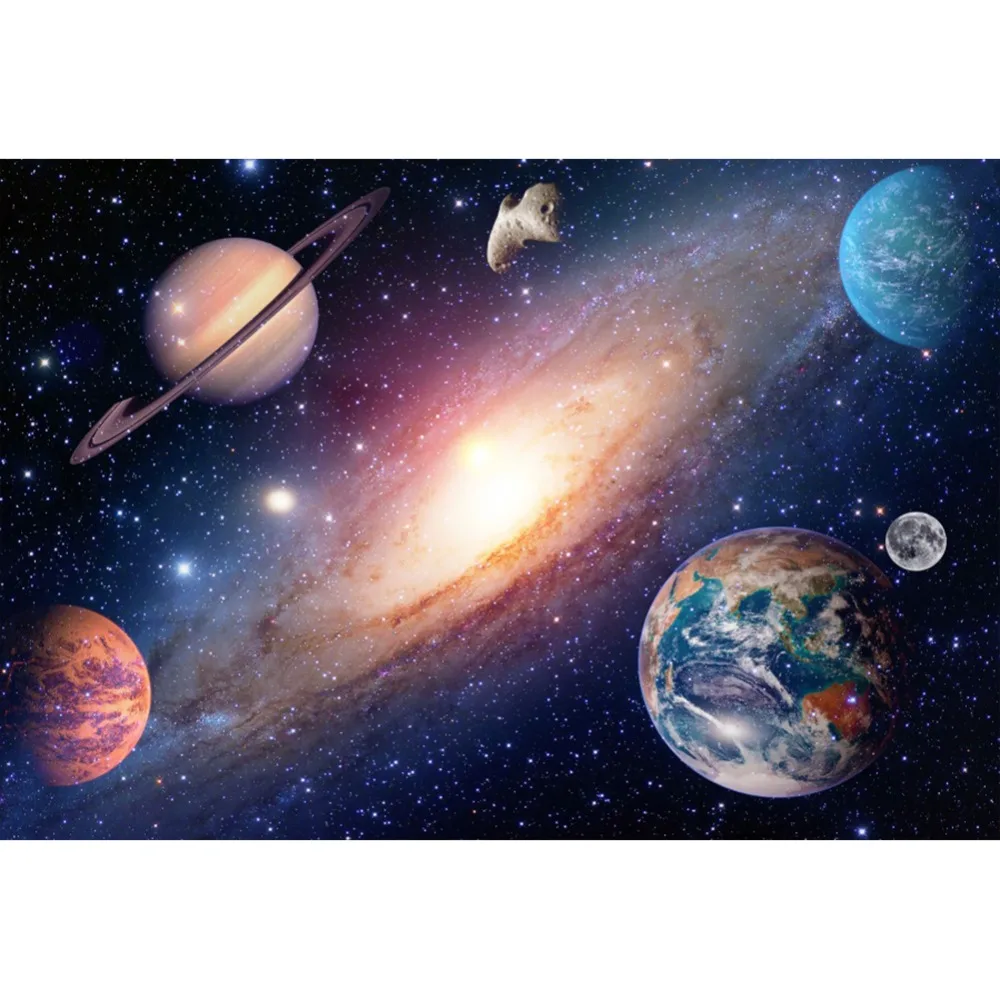 

Photography Backdrops Starry Planet Glitter Star Universe Science Fiction Study Baby Pattern Photo Backgrounds For Photo Studio