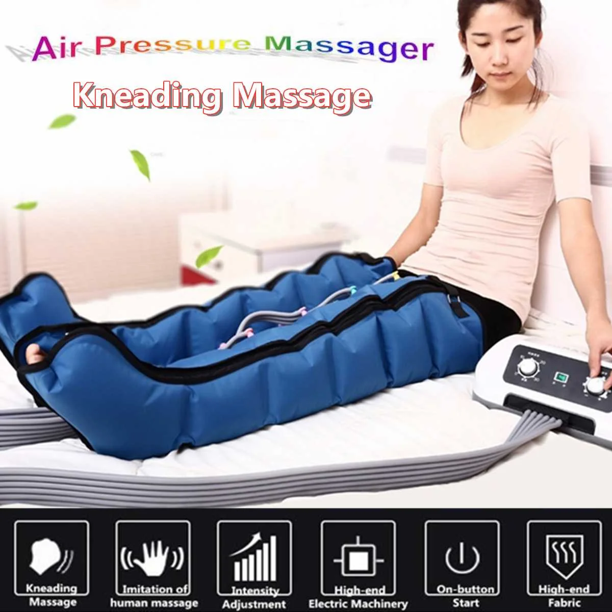 Kaufen 6 Luftkammern Bein Compression Massager Vibration Infrarot Therapie Arm Taille Pneumatische Air Wraps Entspannen Schmerzen Relief Massagegeräte