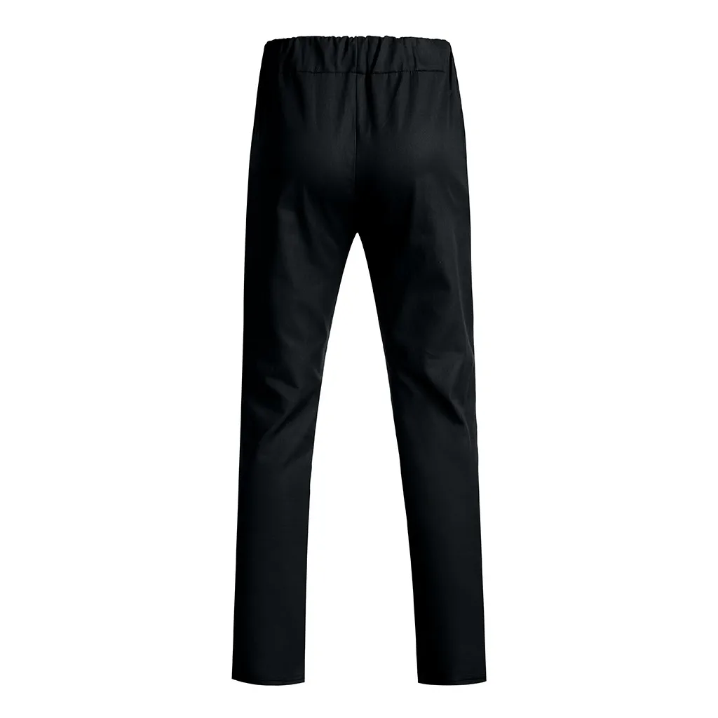 Мужские брюки; Pantalon Hombre; сезон весна-зима; брюки для бега; однотонные Лоскутные Спортивные брюки с завязками; брюки; Pantalon Homme; Лидер продаж - Цвет: Black