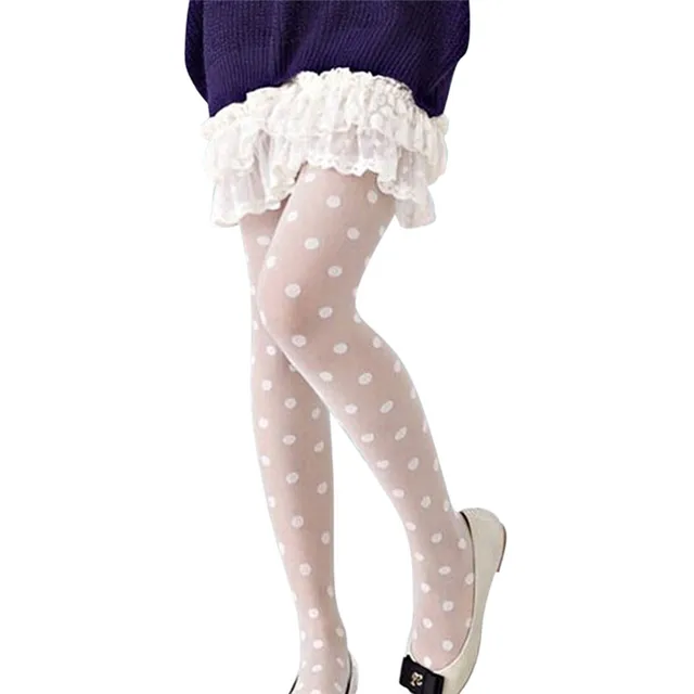 New Pantyhose Women Tights Black And White Big Dots Entirely Seamless