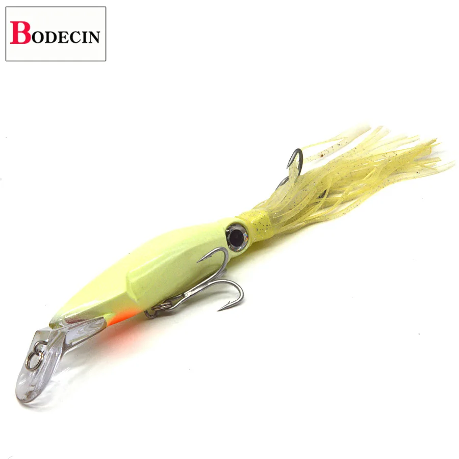 1PCS Lifelike Octopus Fishing Lure With Treble Hook And Jigs Peche 14cm 39G Luminous Squid Jigs Artificial Bait For Fishing Sea (2)