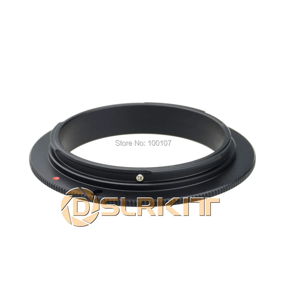 Черный alumium 49 мм Макро Обратный переходное кольцо для Canon EF крепление