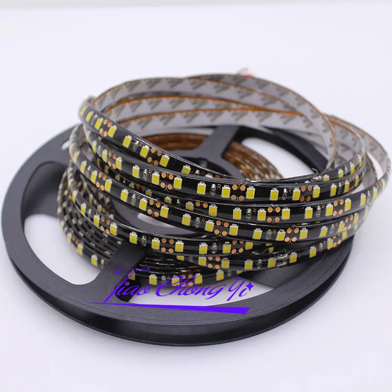 

5M 2835 SMD 600Leds warm white Flexible LED Strip 12V Black PCB IP65 waterproof