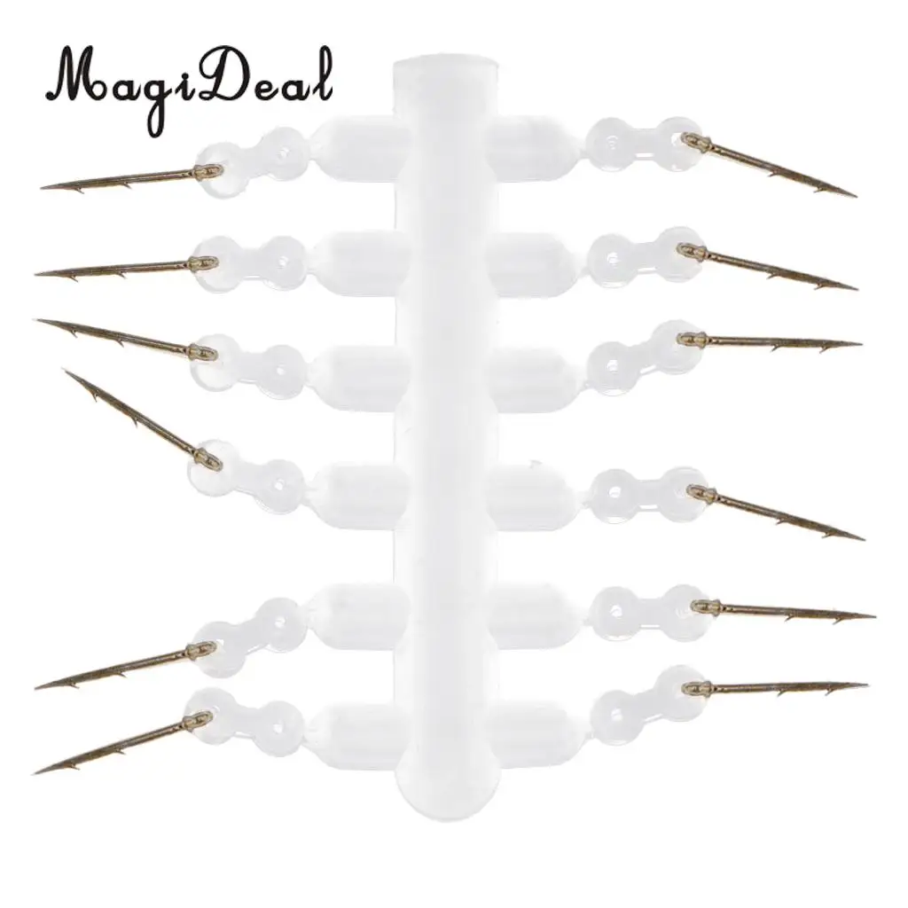 

12PCS Stainless Steel Bait Spike Carp Fishing Hook Bait Boilies Pin with Clear Rubber Corn Ronnie Hair Rig Carp Fishing Tackles