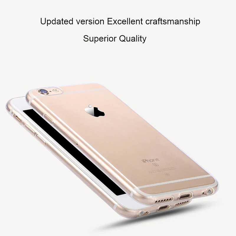 Для IPhone 8 7 6 6s чехол для Plus прозрачный мягкий силикагель TPU силиконовый
