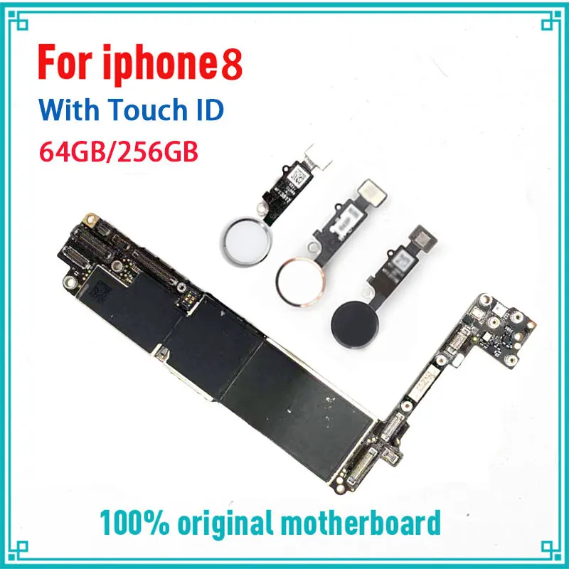 

Free iCloud for iPhone 8 Motherboard with Touch ID / without Touch ID,Original unlocked for iphone 8 Mainboard with Full Chips