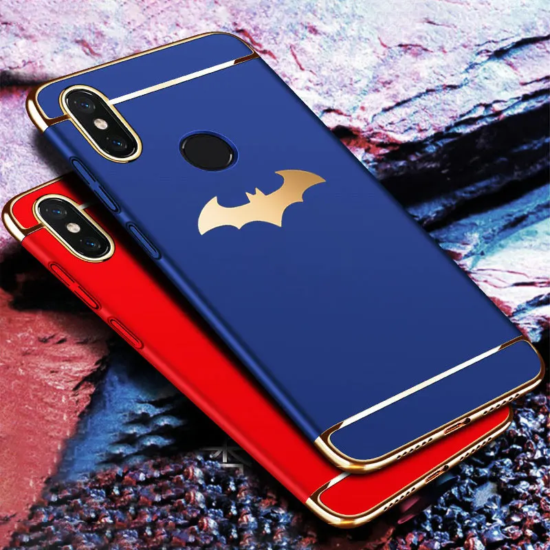 Чехол 3 в 1 BFOLLOW Batman для Xiao mi A1 A2/Max x 2/mi 8 6/Note 3/S2 PC матовый жесткий чехол-накладка |