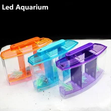 Светодиодные аквариумные лампочки, акриловые три соединения, аквариум Betta с тройным бантом, изолирующий резервуар для выращивания синих и фиолетовых аквариумов