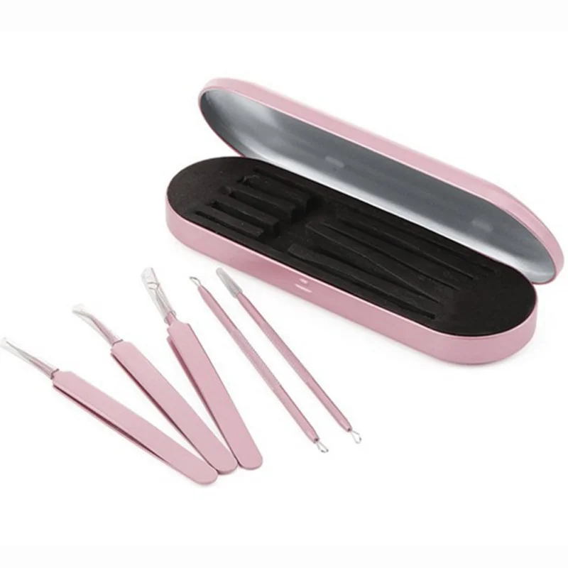 

Blackhead Remover Kit Curved Blackhead Tweezers Kit Pimple Comedone Extractor Tool Set Dermatologist Grade Kit Treatment