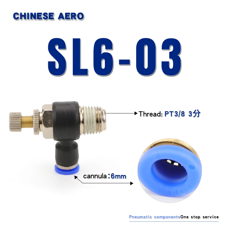 SL Пневматический регулятор скорости потока 8 мм 6 мм 10 мм 12 мм OD шланг трубки 1/" 1/8" 3/" 1/2" BSP Мужской газовый воздушный поток предельный клапан быстрая установка - Цвет: SL6-03