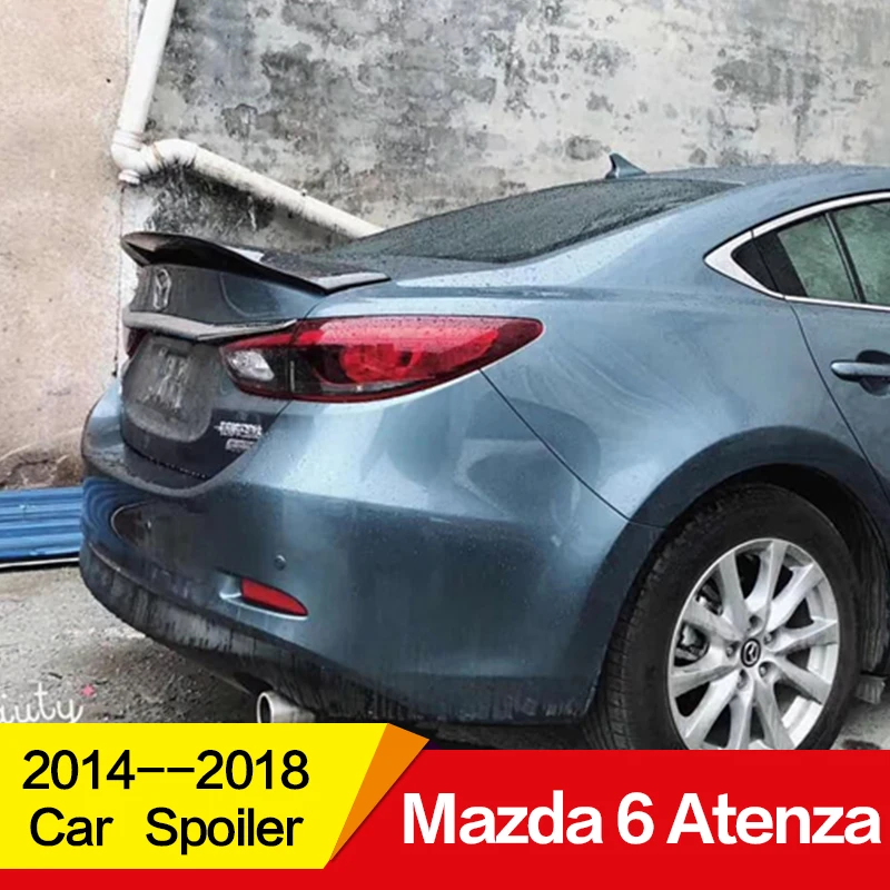 Используется для нового Mazda 6 спойлер Atenza 15 16 17 18 19 лет глянцевое углеродное волокно/FRP заднее крыло R стиль спойлер, аксессуары