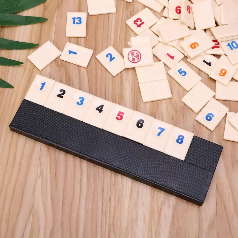 

2-4 People Numbers Board Game Israel Mahjong Fast Moving Rummy Tile Family Game Portable Travelling Version Home Classic