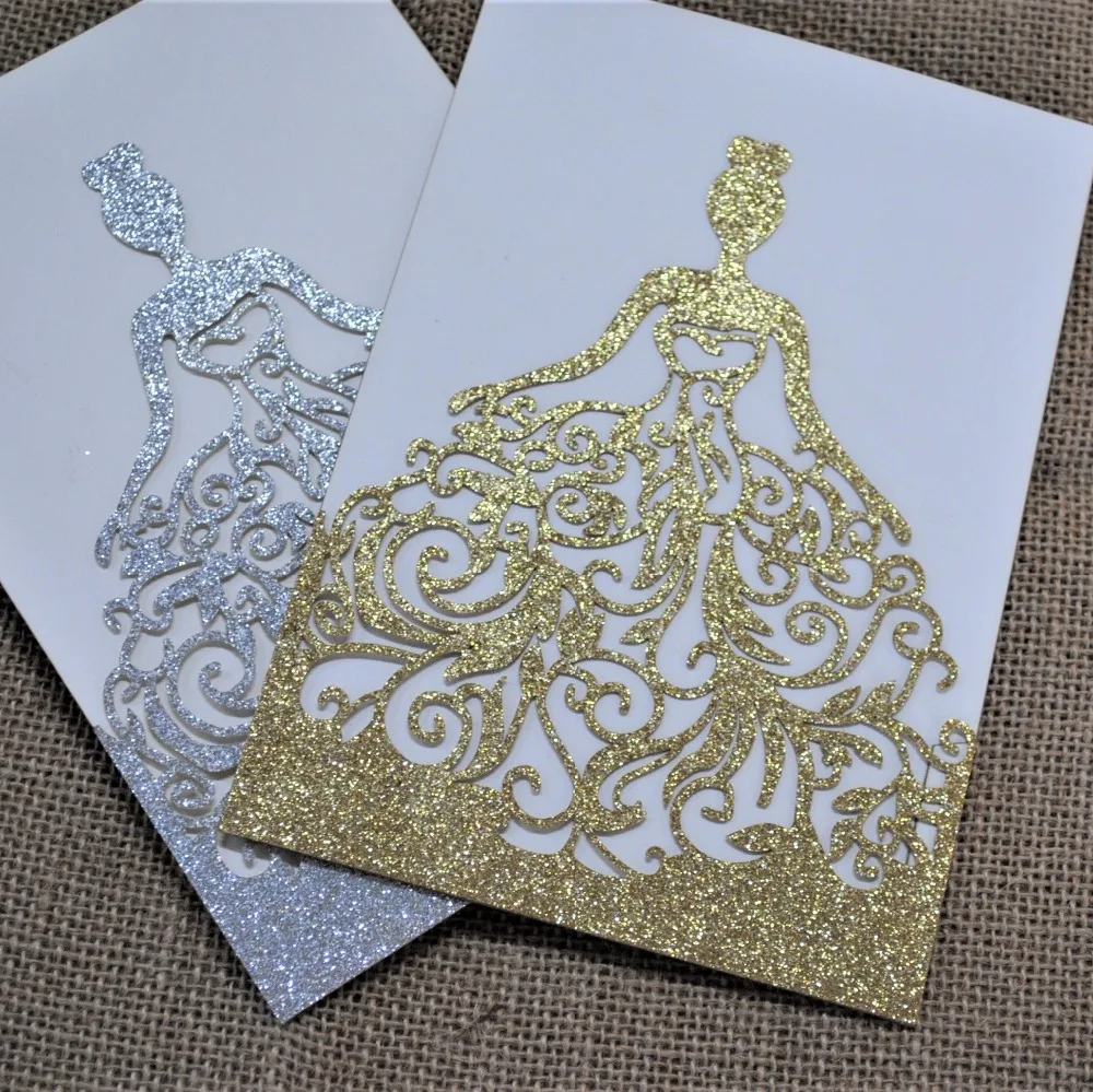 Carte D Invitation De Mariage En Dentelle Rose De Luxe Design Delicat En Papier Paillete Pour Anniversaire De Fille Nouvelle Collection Aliexpress