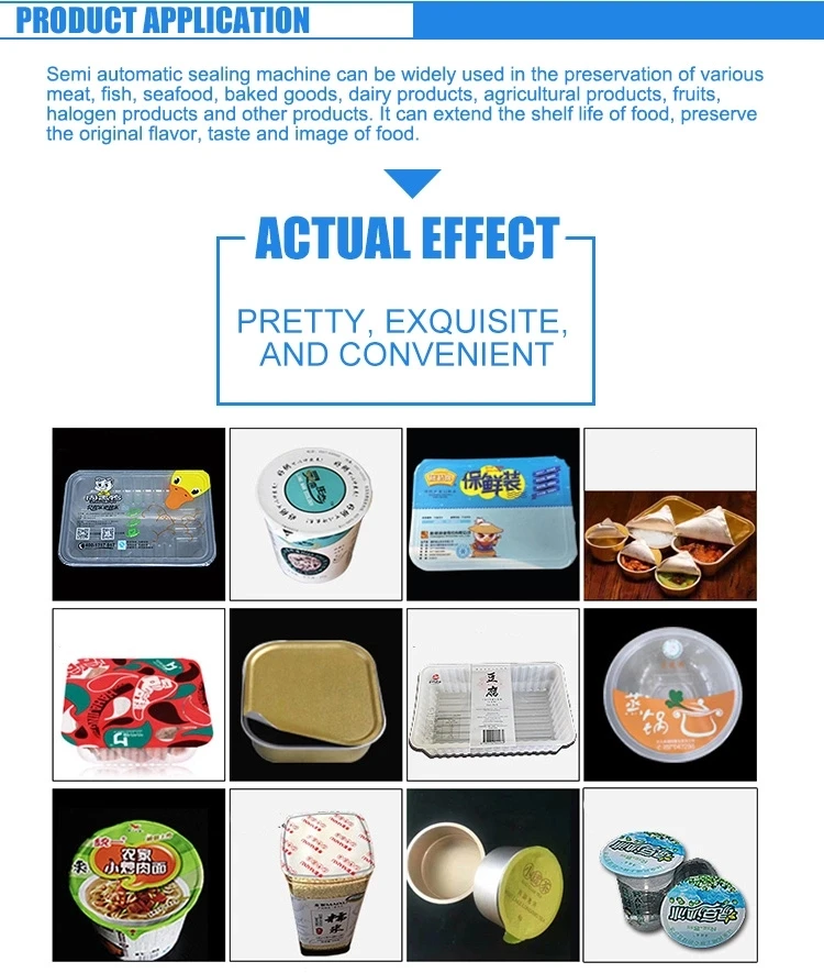 Электрическая полуавтоматическая машина для запечатывания пленки, коробки из алюминиевой фольги, аппарат для упаковки продуктов в пластиковой посуде
