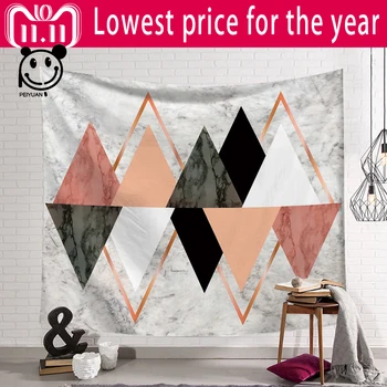 

PEIYUAN Fantasy Geometry Pattern Wall Cloth Hanging Tapestry Beautiful Irregular Gift Bedspread Beach Towel Yoga Picnic Mat