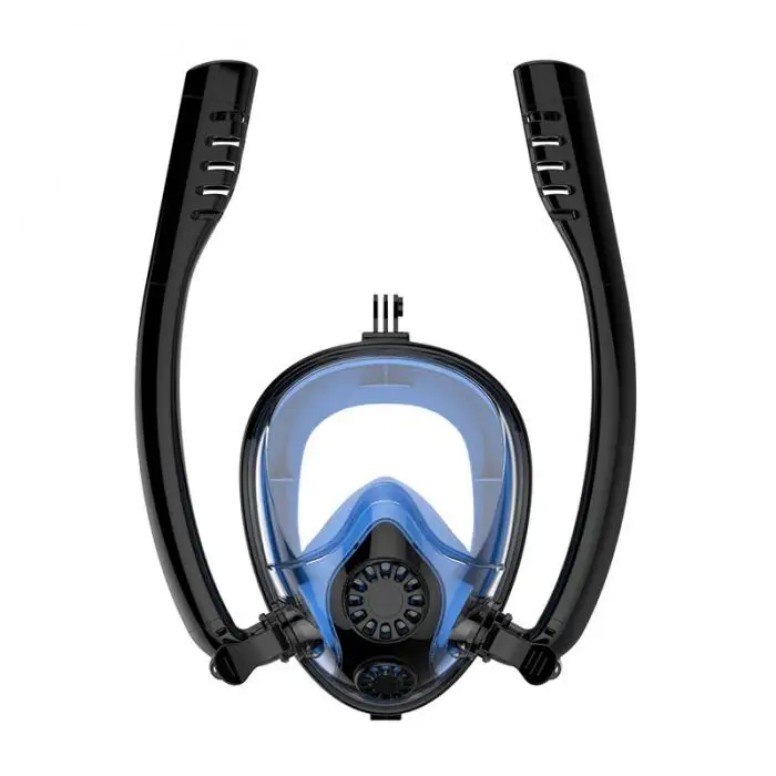 Горячая маска для полного лица трубка для плавания Водные виды спорта двойные трубки анти туман маска для дайвинга 19ing