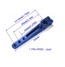2 unids/lote CNC de aleación de aluminio de la mitad Servo brazo 1,25. 2in Compatible con 23T JR /24T Hitec /25T Futaba Servos envío gratuito