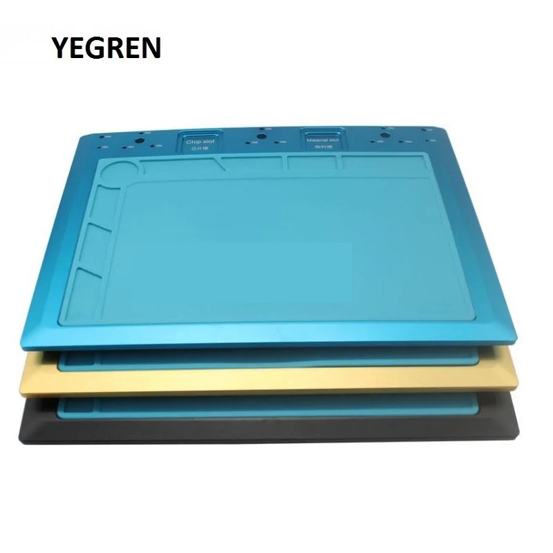 Stereo or Video Microscope Large Working Base Platform High-temperature Insulation Silicone Pad Workbench f/ Mobile Phone Repair