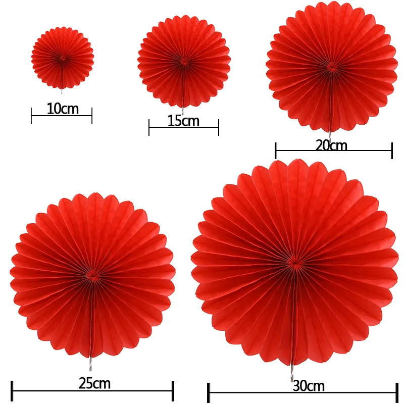 5 шт. 10/15/20/25 см бумажный веер вертушка круглый Фонари для свадьбы, праздника, вечерние висит с цветочным узором на день рождения Набор сделай сам DIY 8z