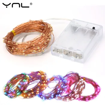

Christmas LED String Lights Battery Copper Wire 100 LEDs 10M USB Waterproof Wedding Party Decoration Flasher Fairy Lights