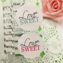 100 шт/партия цветок-образный любовь сладкие наклейки белая бумага Стикеры в альбом для наклеивания вырезок на заказ запечатывание этикеток для коробки Подарочная кружка