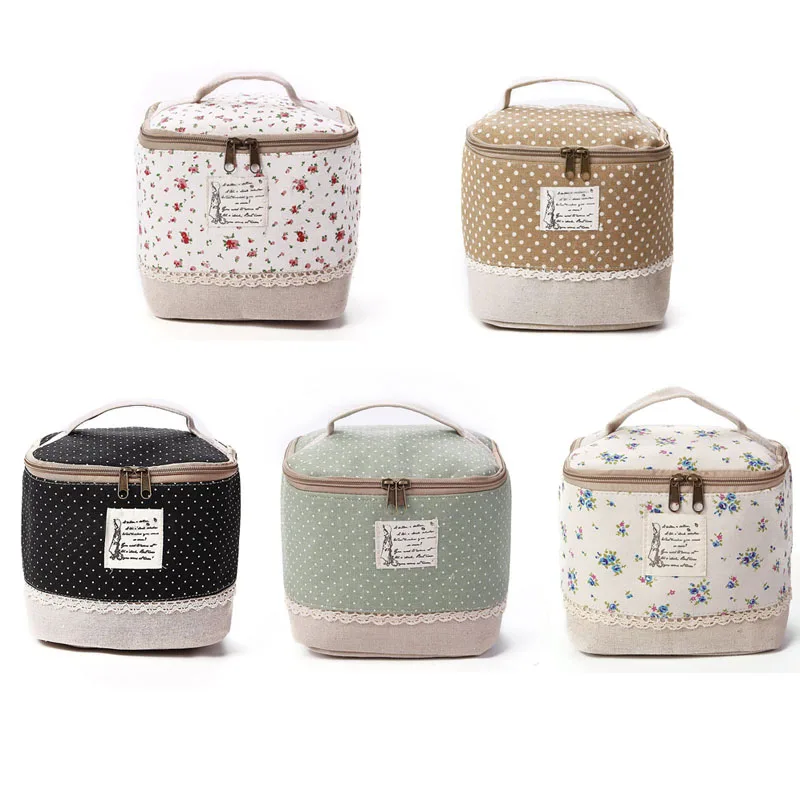 

Travel Multifunction Linen Cosmetic Makeup Case Toiletry Organizer Storage Bag