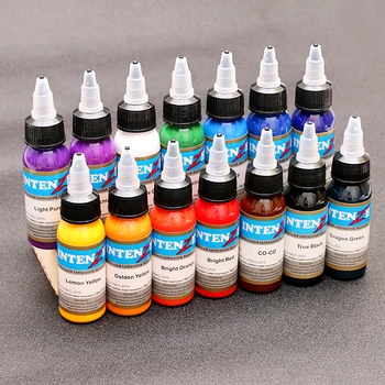 

14pcs tattoo ink set Microblading permanent makeup art pigment 30ml tattoo paint for eyebrow eyeliner lip body total 14 colors