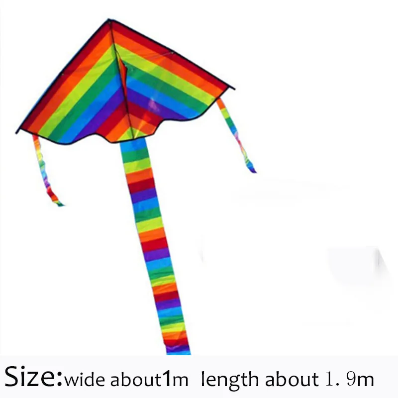 Children's toys Rainbow Tail Long Triangle Nylon Kite Ripstops Easy Fly