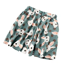 Женские летние шорты для сна, однослойные, тонкие, вискозные, домашние, свободные, с принтом животных, одежда для сна