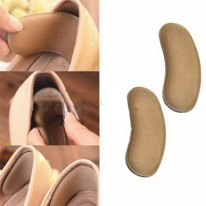 1Pair Sponge Back Heel Inserts Insoles Pads For Shoes Sticky Shoe Cushion Liner Grips After Half