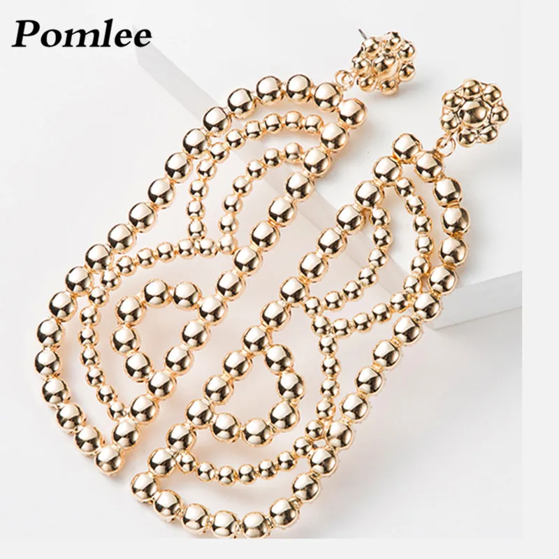 

Pomlee Vintage Jewelry 8 Shaped Metal Hollow Pendant Drop Dangle Earrings for Women Gold Silver Color Party Jewelry Wholesale
