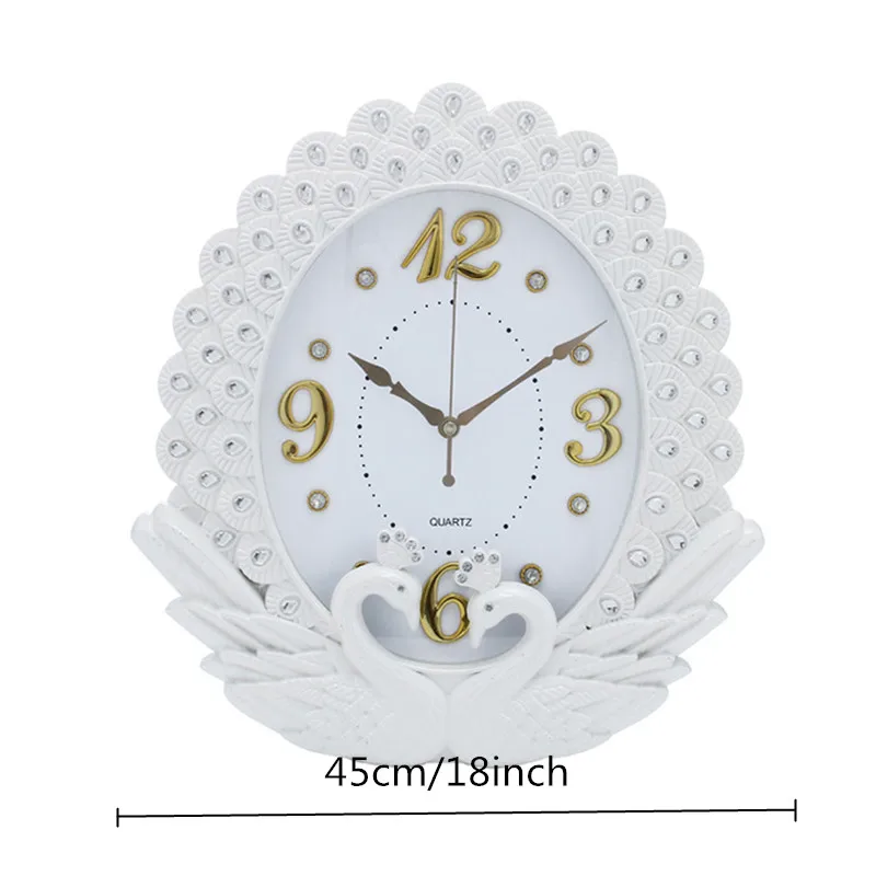 Creatieve Europese Swan Grote Wandklok Slaapkamer Stille Vintage Pow Patrol Horloge Mechanisme Secret Stash Nieuwe Home Decor 50ZB156 Creatieve Europese Swan Grote Wandklok Slaapkamer Stille Vintage Pow Patrol Horloge Mechanisme Secret Stash Nieuwe Home Decor 50ZB156