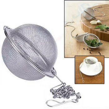 

DHL 500pcs /lotStainless Steel Tea Pot Infuser Sphere Mesh Strainer Ball 5cm Stainless Steel
