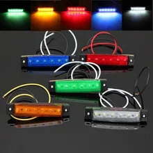 Buy 2015 New 5 Color 12V 6 LED Bus Truck Trailer Lorry Side Marker Indicator Light Sidelamp Free Shipping