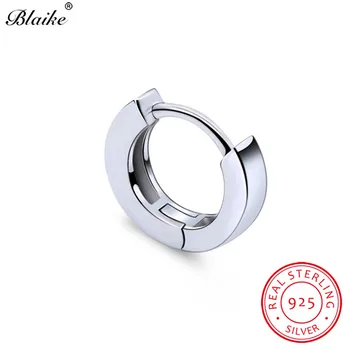 

Blaike Minimalist Female Male Bone Earrings 925 Sterling Silver Hoop Earrings For Women Ear Buckle Small Earlobe Earrings Mens